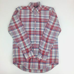 Vineyard Vines Slim Fit Tucker Plaid Shirt Red